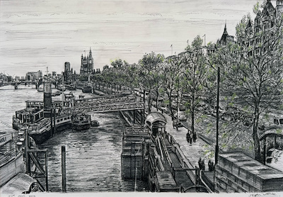 Stephen Wiltshire imzalı tablo — 35×50 cm, 600 TL müzayede satışı