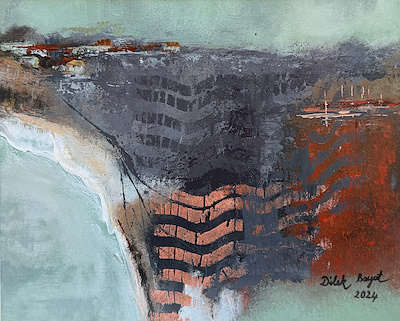 Dilek Bayat imzalı tablo — Karışık Teknik, 22×30 cm, 1.500 TL müzayede satışı