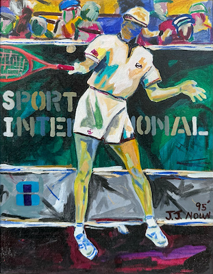 J.j. Noun imzalı tablo — Akrilik Boya, 45×35 cm, 1.500 TL müzayede satışı