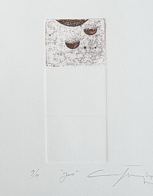Cemile Kaptan imzalı tablo — Gravür, 35×50 cm, 3.000 TL müzayede satışı