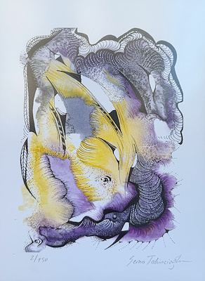Sema Tahincioğlu imzalı tablo — Serigrafi, 30×21 cm, 1.000 TL müzayede satışı