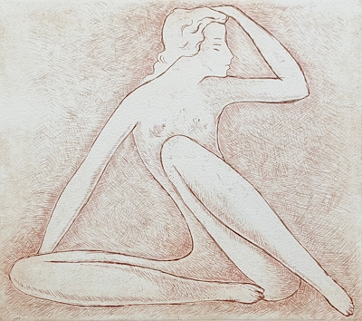 Zühtü Müridoğlu imzalı tablo — Gravür, 43.5×53 cm, 11.000 TL müzayede satışı