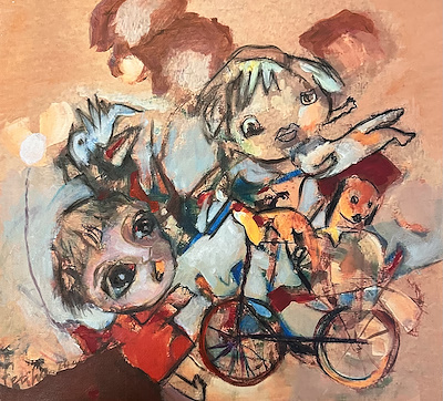 Feriha Tuğran imzalı tablo — Akrilik Boya, 50×45 cm, 32.500 TL müzayede satışı