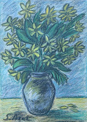 Selma Arel imzalı tablo — Pastel Boya, 27×19.5 cm, 11.000 TL müzayede satışı