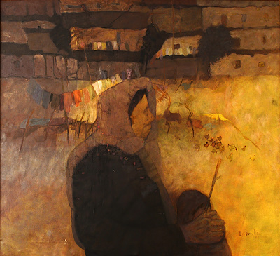 Orhan Benli imzalı tablo — Yağlı Boya, 103×113 cm, 30.000 TL müzayede satışı