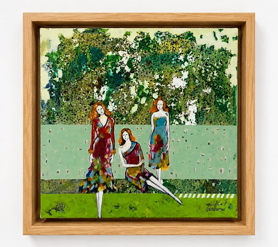 Emel Genç imzalı tablo — 30×30 cm, 5.000 TL müzayede satışı
