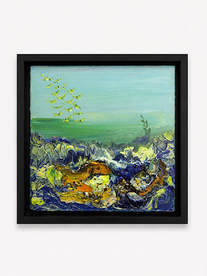 Fatma Çevik imzalı tablo — Yağlı Boya, 25×25 cm, 3.000 TL müzayede satışı