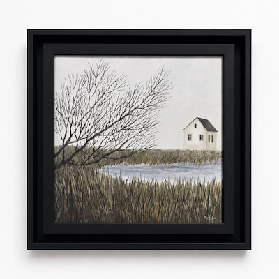 Katheryn Kempa imzalı tablo — 30×30 cm, 5.000 TL müzayede satışı