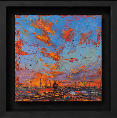 Onur Arıkan imzalı tablo — Akrilik Boya, 20×20 cm, 8.500 TL müzayede satışı