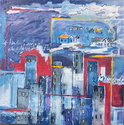Nesibe Yakut imzalı tablo — Akrilik Boya, 30×30 cm, 1.000 TL müzayede satışı