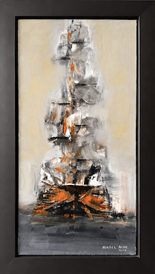 Nursel Acar imzalı tablo — Yağlı Boya, 70×35 cm, 2.250 TL müzayede satışı