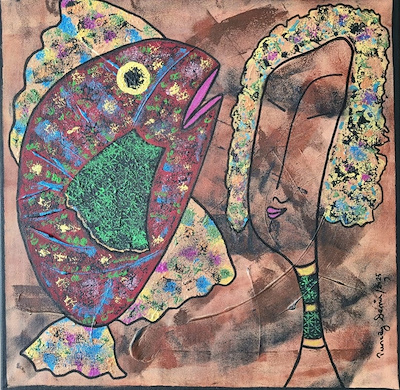 Tuncay Demir imzalı tablo — Karışık Teknik, 50×50 cm, 30.000 TL müzayede satışı