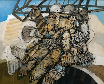 Ayhan Taşkıran imzalı tablo — Yağlı Boya, 100×100 cm, 100.000 TL müzayede satışı