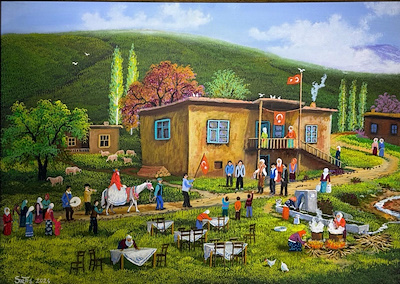 Hüseyin Sartaş imzalı tablo — Yağlı Boya, 50×70 cm, 200.000 TL müzayede satışı