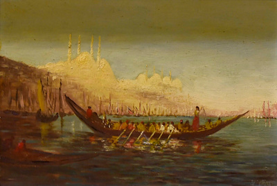 Yeliz Akçay imzalı tablo — 90×110 cm, 5.500 TL müzayede satışı