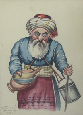 Alejke Gurgın Kazarıan imzalı tablo — 29×20 cm, 5.500 TL müzayede satışı