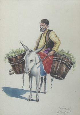Alejke Gurgın Kazarıan imzalı tablo — 29×20 cm, 4.250 TL müzayede satışı