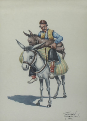 Alejke Gurgın Kazarıan imzalı tablo — Sulu Boya, 29×20 cm, 4.250 TL müzayede satışı