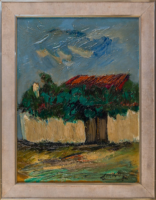 Ünsal Toker imzalı tablo — 40×30 cm, 3.000 TL müzayede satışı