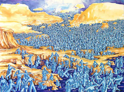Adviye Bal imzalı tablo — 118×157 cm, 30.000 TL müzayede satışı