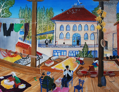 Osman Akşit imzalı tablo — 76×97 cm, 10.000 TL müzayede satışı