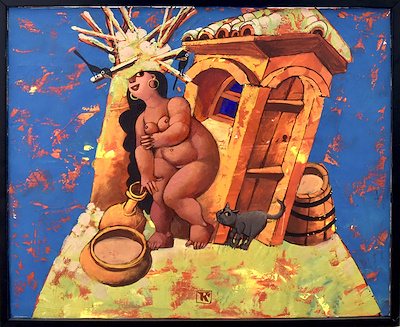 Ganco Karabacakov imzalı tablo — 46×55 cm, 12.000 TL müzayede satışı