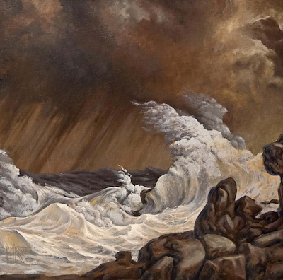 Hasan Mirza imzalı tablo — 60×60 cm, 6.000 TL müzayede satışı