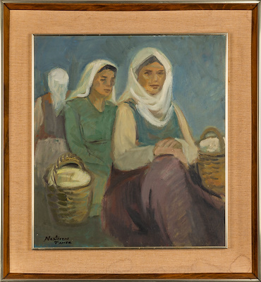Nesteren Tamer imzalı tablo — 54×49 cm, 4.000 TL müzayede satışı