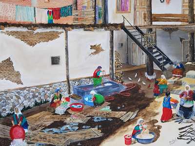 Osman Akşit imzalı tablo — 75×100 cm, 10.000 TL müzayede satışı