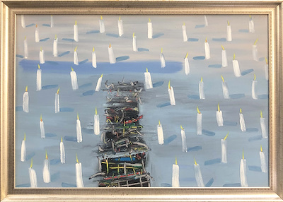 İbrahim Çiftçioğlu imzalı tablo — 70×100 cm, 14.000 TL müzayede satışı