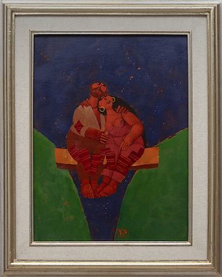 Ganco Karabacakov imzalı tablo — 40×30 cm, 11.000 TL müzayede satışı