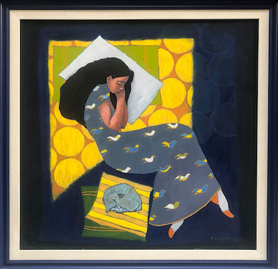 Kadir Öztoprak imzalı tablo — 100×105 cm, 20.000 TL müzayede satışı