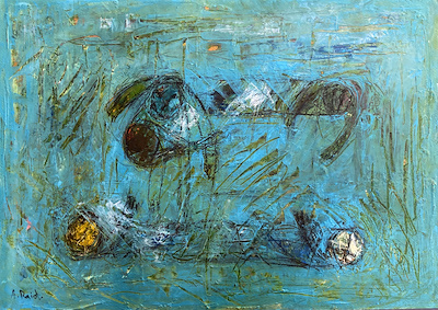 Ahmet Raid Türkmen imzalı tablo — 35×48 cm, 4.000 TL müzayede satışı