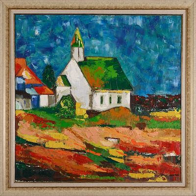 Aslı Ece Ergüler imzalı tablo — 60×60 cm, 4.000 TL müzayede satışı