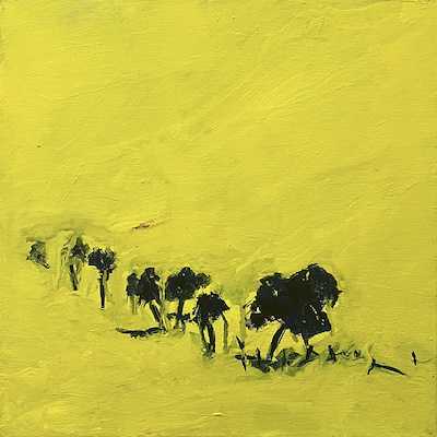 Kazım Sözak imzalı tablo — 40×40 cm, 4.500 TL müzayede satışı