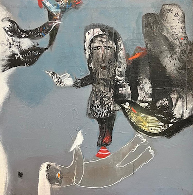 Seyhan İlhan imzalı tablo — 50×50 cm, 9.000 TL müzayede satışı