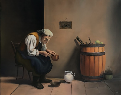 Can Atan imzalı tablo — 73×92 cm, 13.000 TL müzayede satışı