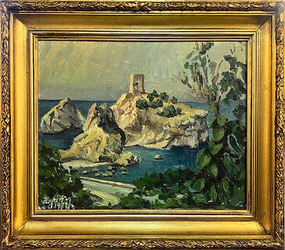 Hayri Arı imzalı tablo — 29×39 cm, 9.000 TL müzayede satışı