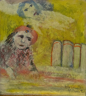 Nazmi Yılmaz imzalı tablo — 26×23 cm, 3.000 TL müzayede satışı