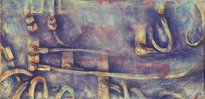 Zeynep Bozdemir imzalı tablo — Akrilik Boya, 25×50 cm, 1.500 TL müzayede satışı