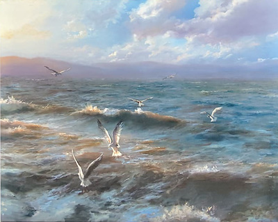 Faramarz Mokhtarpour imzalı tablo — Yağlı Boya, 108×138 cm, 15.000 TL müzayede satışı