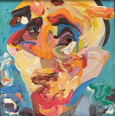 Alaa Alhassoun imzalı tablo — Akrilik Boya, 25×25 cm, 7.000 TL müzayede satışı