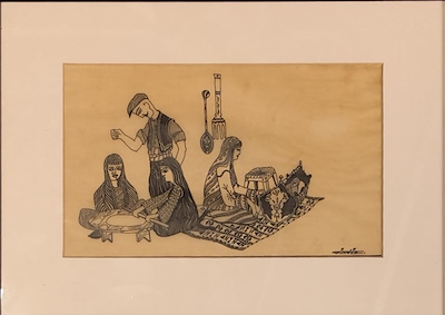 Aka Gündüz Temur imzalı tablo — 14×23 cm, 5.000 TL müzayede satışı