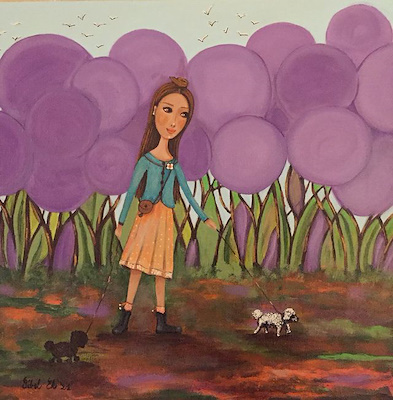 Sibel Ek imzalı tablo — Akrilik Boya, 35×35 cm, 1.000 TL müzayede satışı
