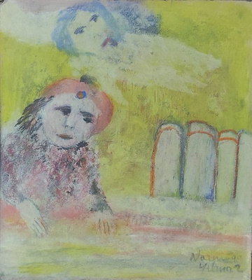 Nazmi Yılmaz imzalı tablo — Pastel Boya, 26×24 cm, 2.000 TL müzayede satışı