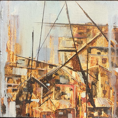 Dilay Erikli imzalı tablo — Yağlı Boya, 15×15 cm, 1.750 TL müzayede satışı