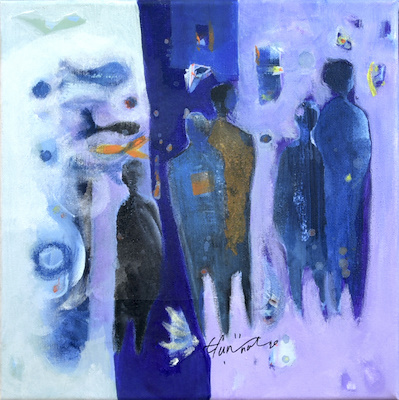 Elçin Ünal imzalı tablo — Akrilik Boya, 30×30 cm, 1.750 TL müzayede satışı