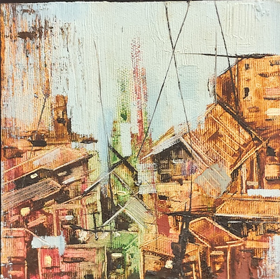 Dilay Erikli imzalı tablo — Yağlı Boya, 15×15 cm, 1.750 TL müzayede satışı