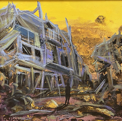 Utku Öksüz imzalı tablo — Akrilik Boya, 40×40 cm, 3.000 TL müzayede satışı