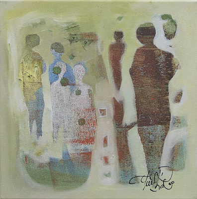 Elçin Ünal imzalı tablo — Akrilik Boya, 30×30 cm, 1.750 TL müzayede satışı